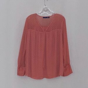Apt 9 Long Sleeve Peasant Blouse
